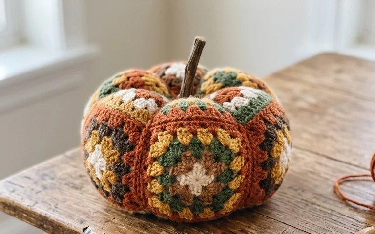 Easy Granny Square Pumpkins: Free Fall Crochet Pattern