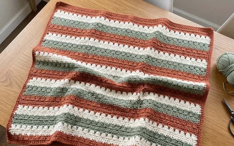 Easy Block Stitch Blanket: Free Beginner Crochet Pattern