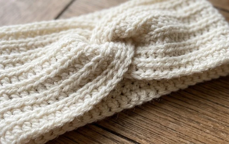 Easy Winter Twisted Ear Warmer for Women {Free Crochet Pattern}