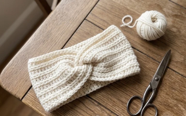 Easy Twisted Ear Warmer: Free Crochet Pattern for Women
