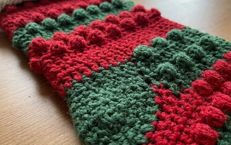 How To Crochet A Jolly Christmas Stocking Free Pattern - A Crafty Concept