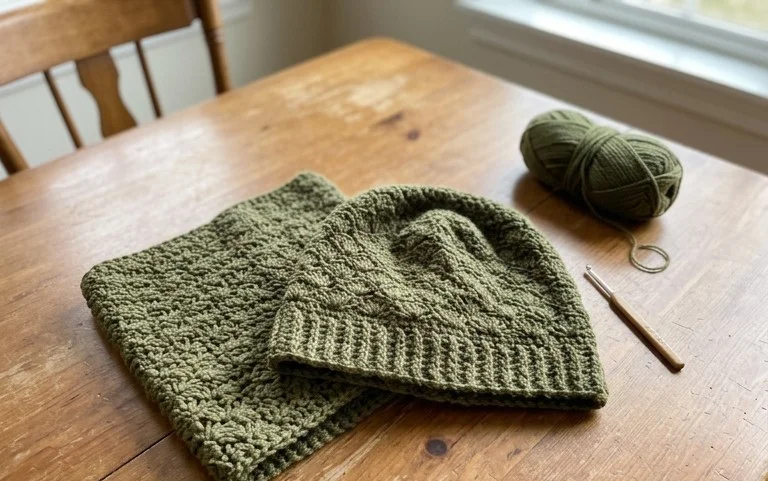 Amphitrite Slouch Hat and Cowl: Free Beginner Pattern