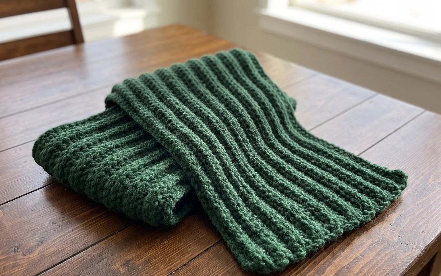 Reversible Ribbed Scarf: Free Beginner Crochet Pattern